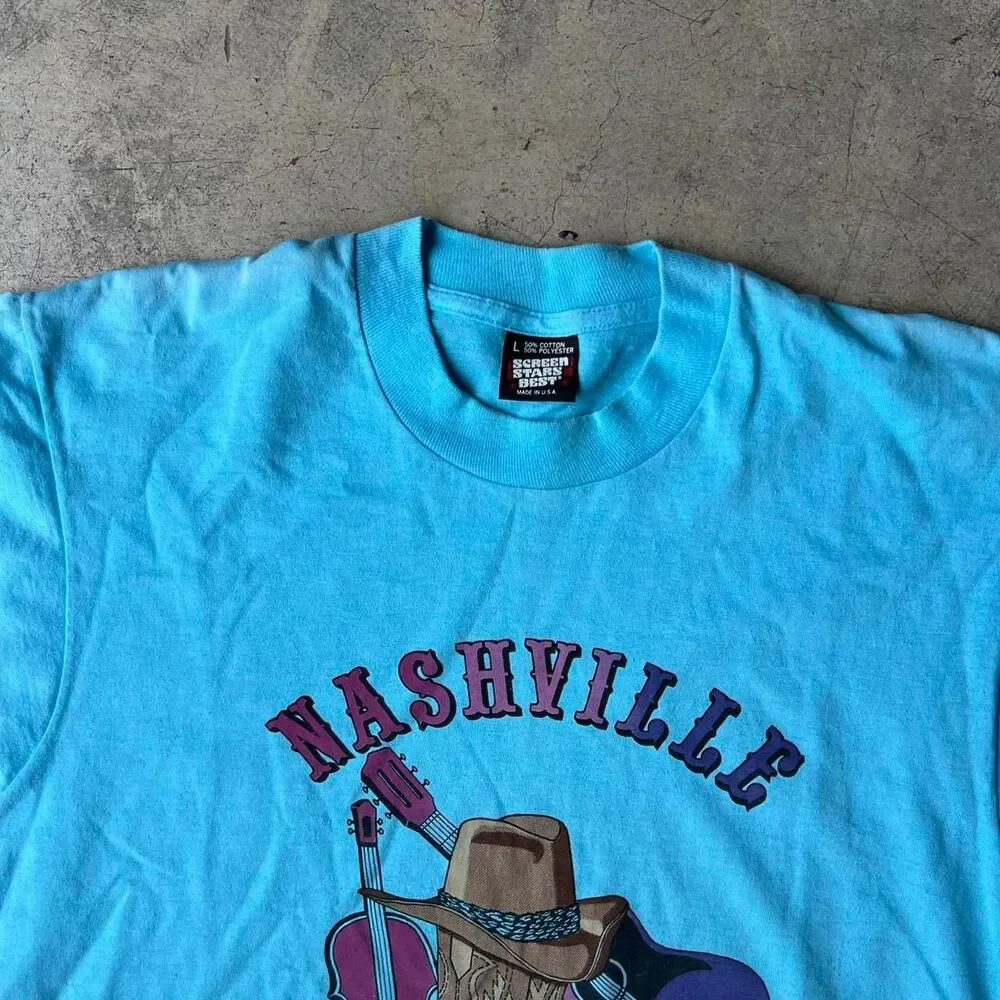 Nashville Country Music City USA 1990s Large Mens Promo tee - Picture 2 of 2